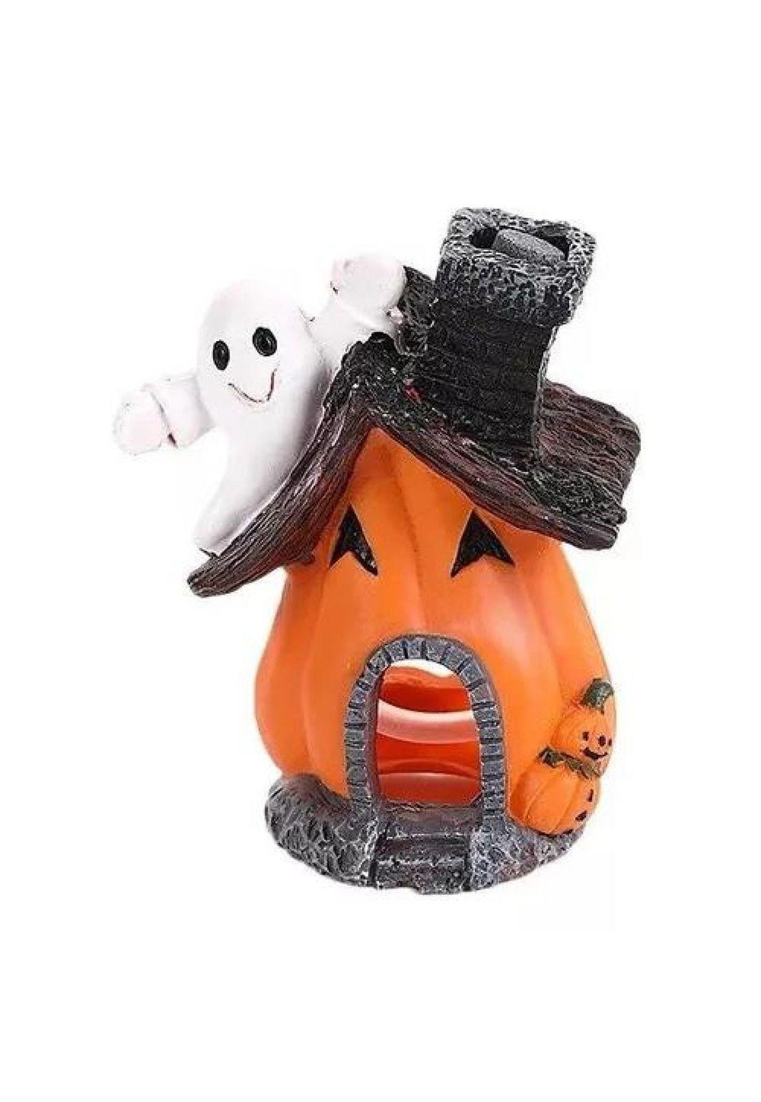 Estaca solar de Halloween, calabaza con fantasma y luz de jardín-0