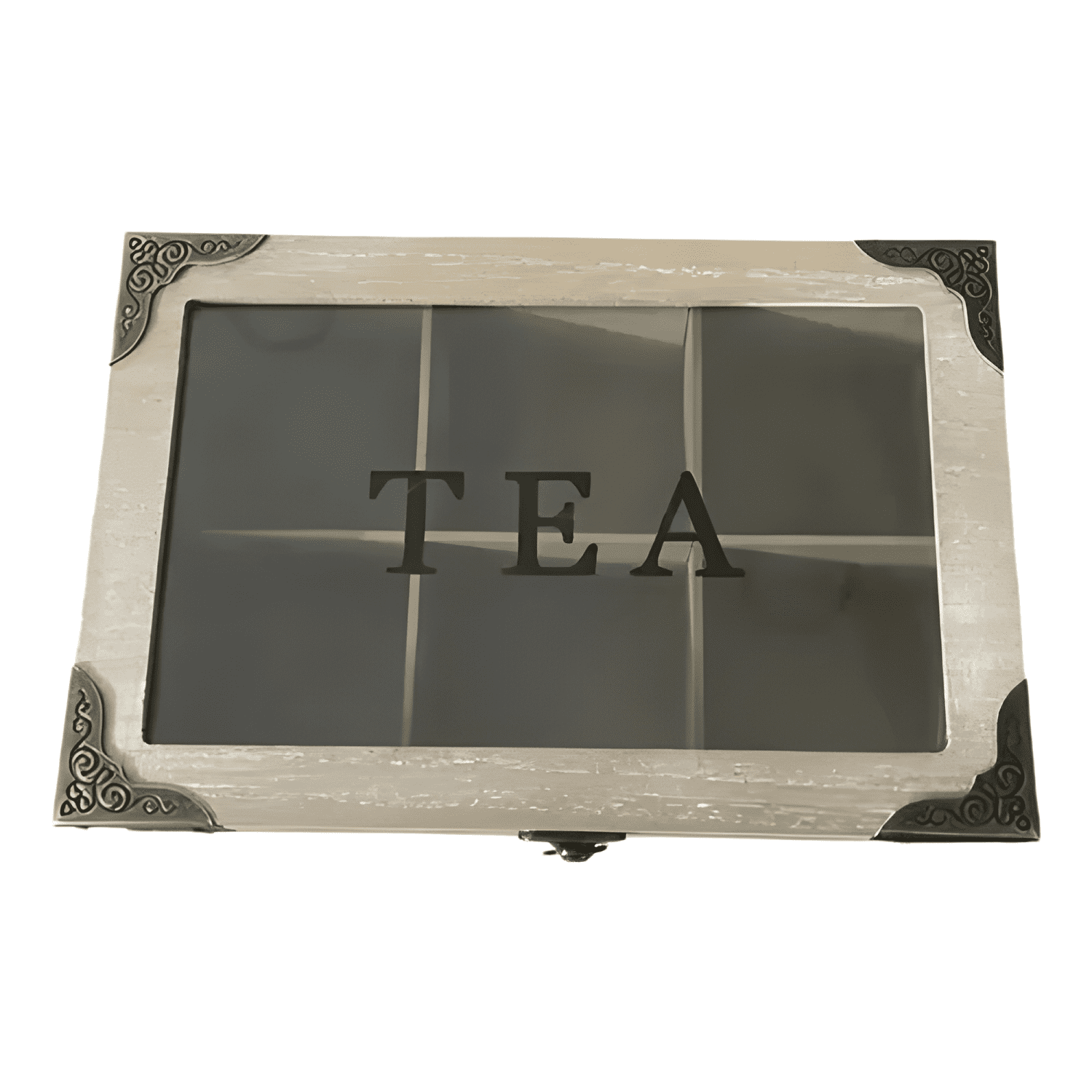 Caja para almacenar bolsas de té 6 compartimientos-0