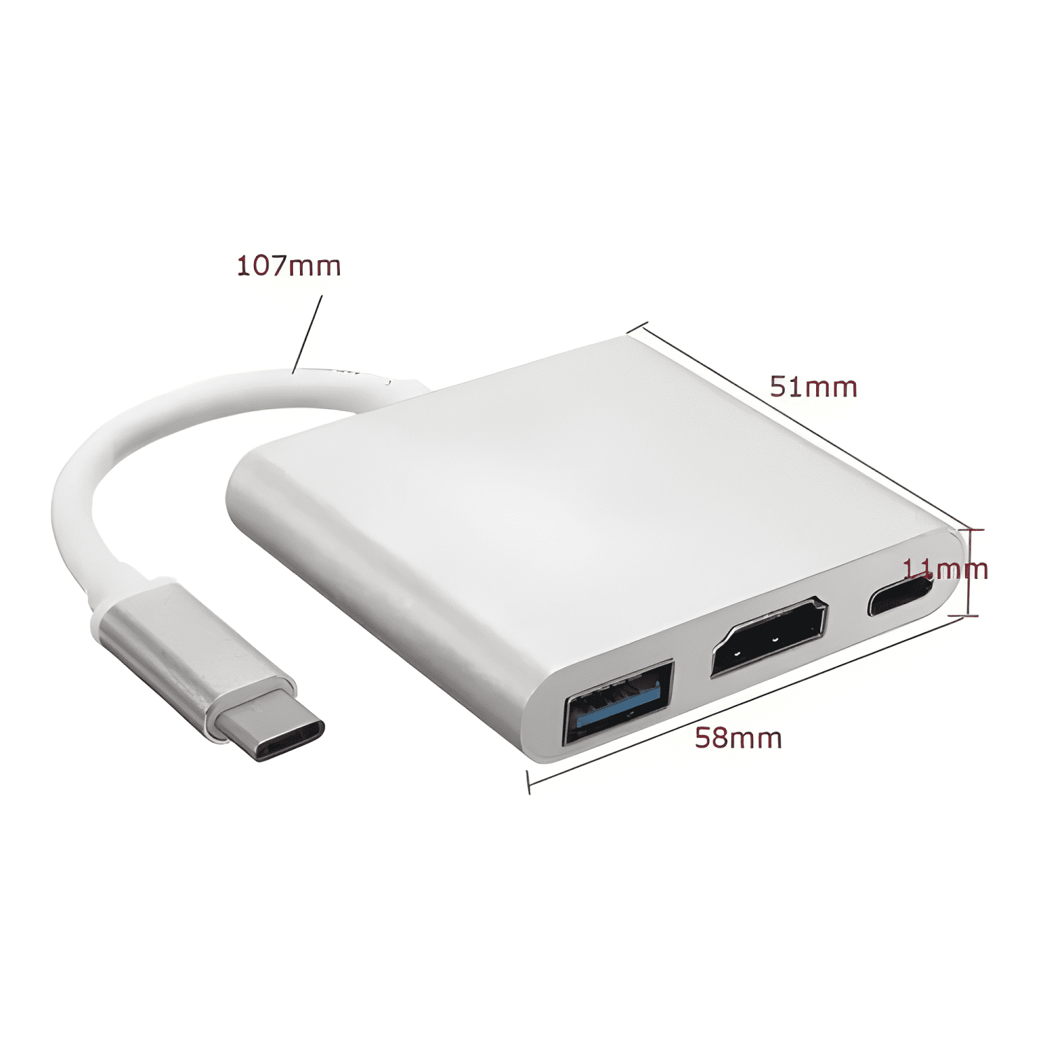 Cable adaptador USB-C HDMI USB 3.1 para MacBook 3 en 1-2