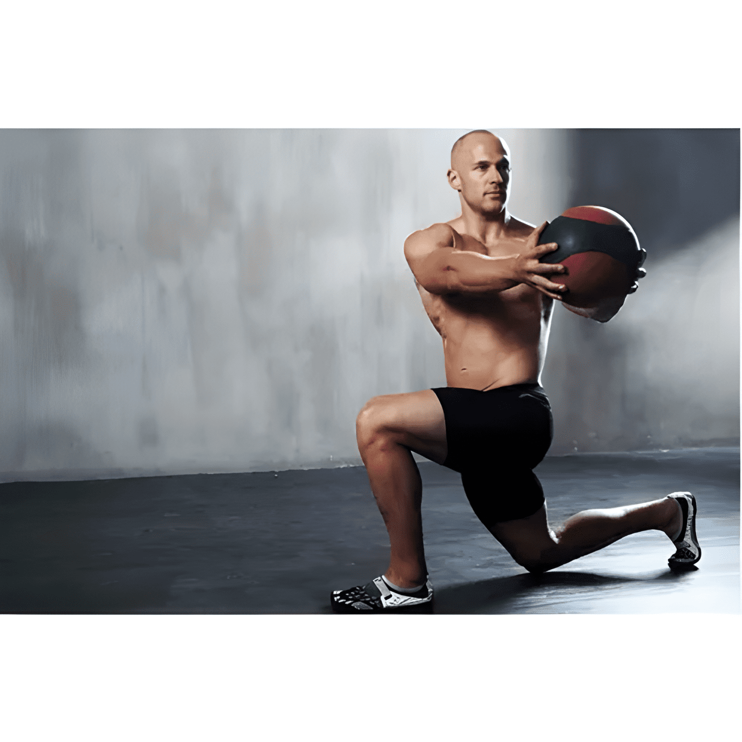 Balón medicinal 4kg con rebote para entrenamiento Negro #2-4