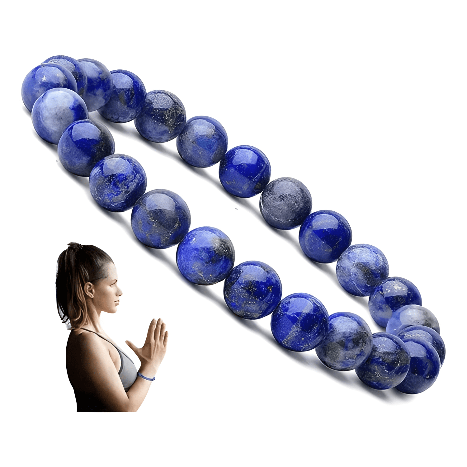 Pulsera lapislazuli original piedra sabiduría #20-0