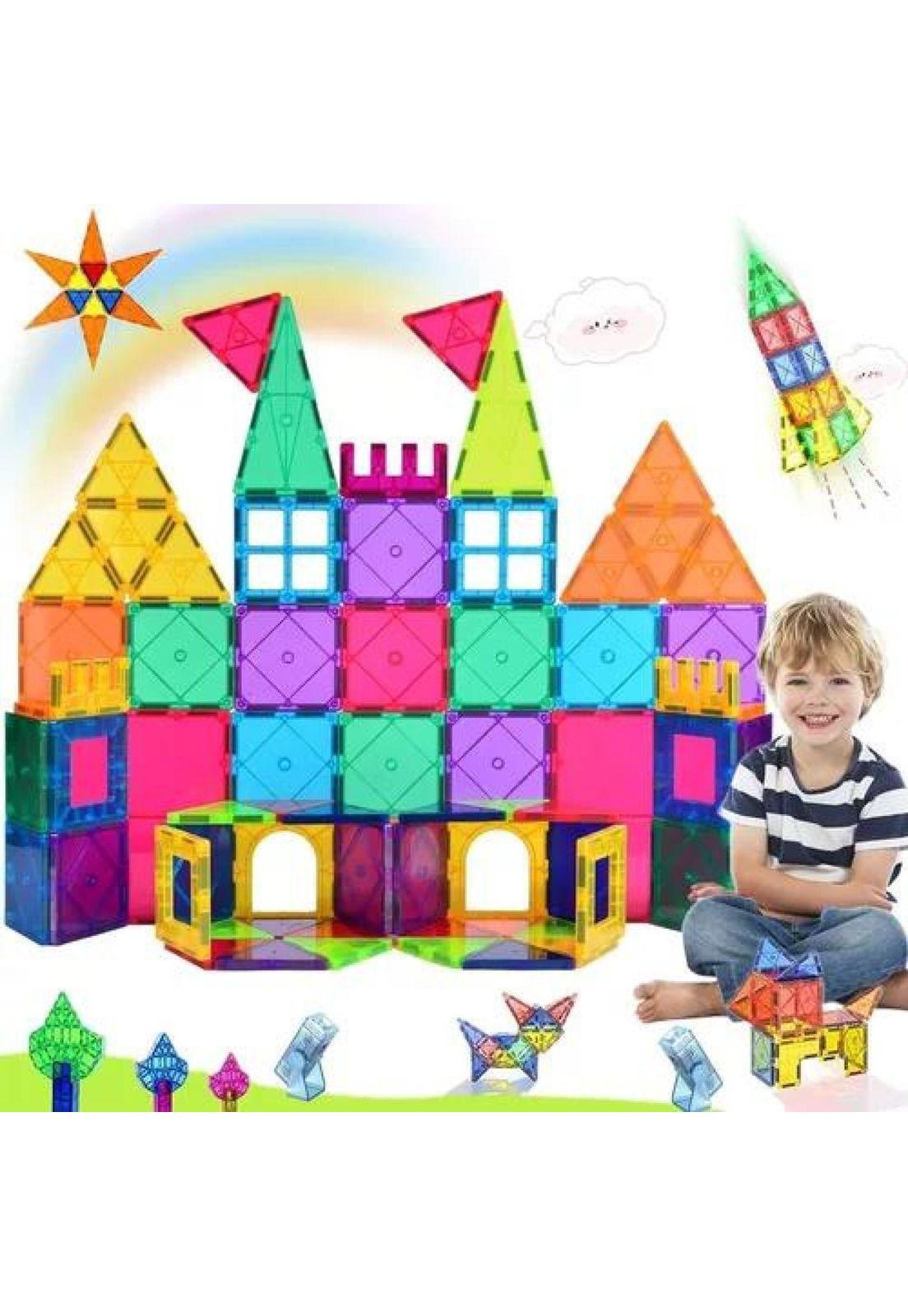 Bloques magnéticos 22 piezas, construcción para niños multicolor-3