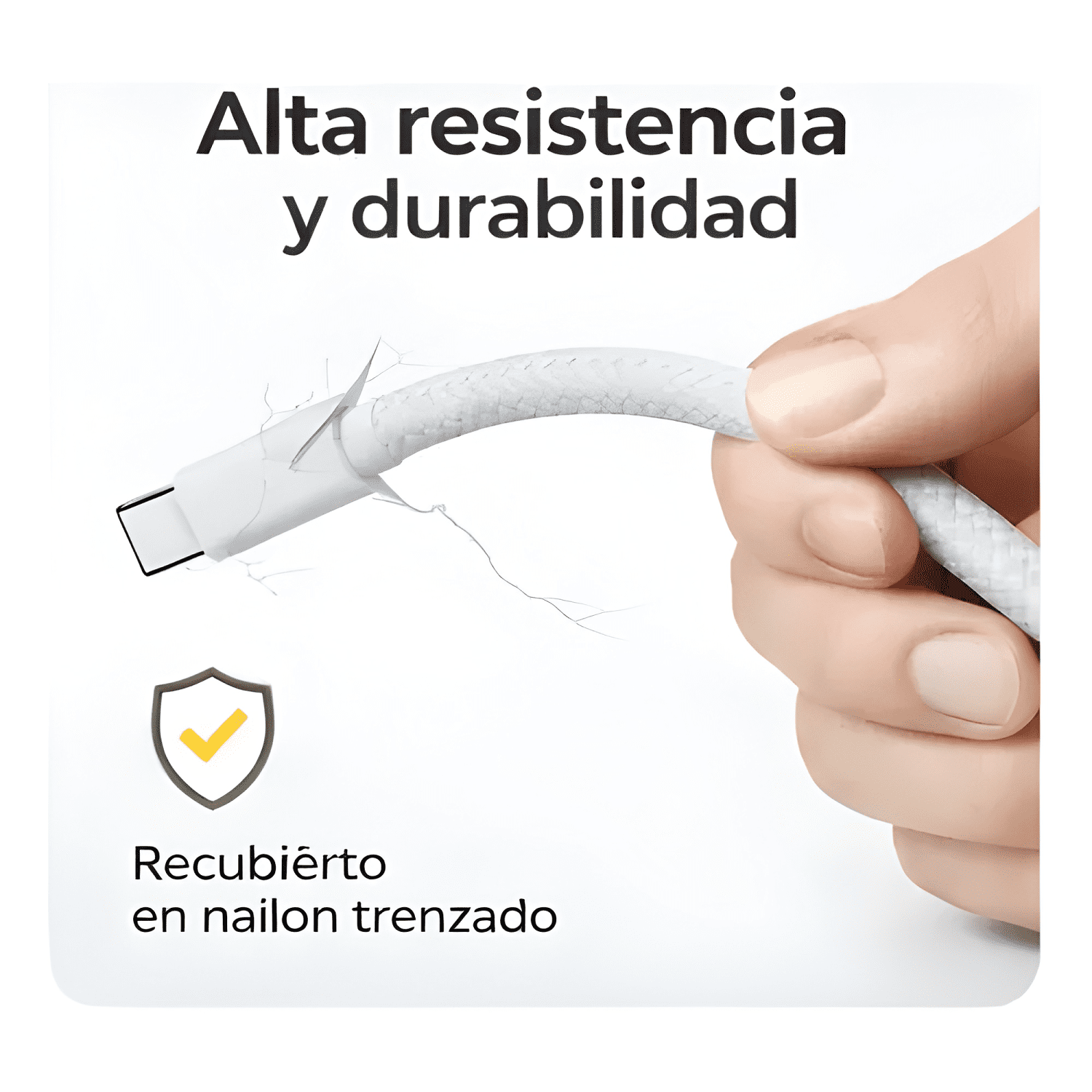 Cable USB c a USB c 2 m 60w carga rápida PD nylon trenzado-2