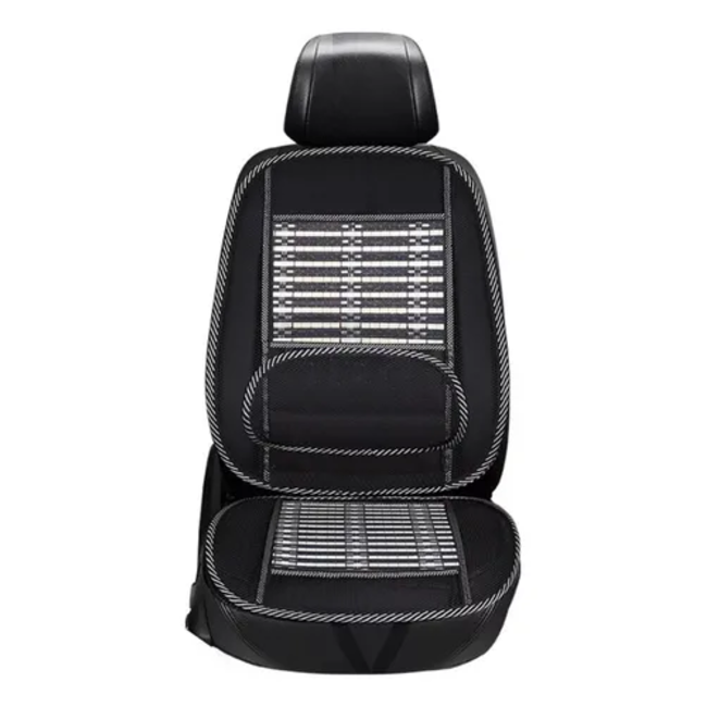 Cubre Asiento Respaldo Lumbar Madera Bambú Verano Luxury-0