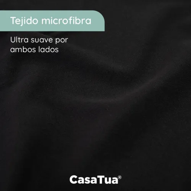 Sabanas casatua hotel funda almohada 2 plazas color negro-1