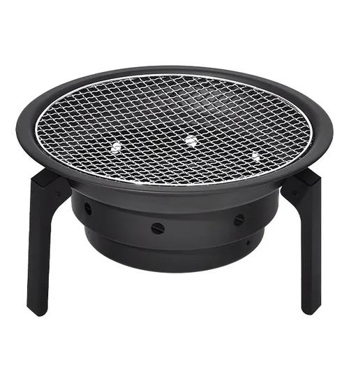 Parrilla A Carbón, Barbacoa Portatil Camping, Senderismo Color Negro-0