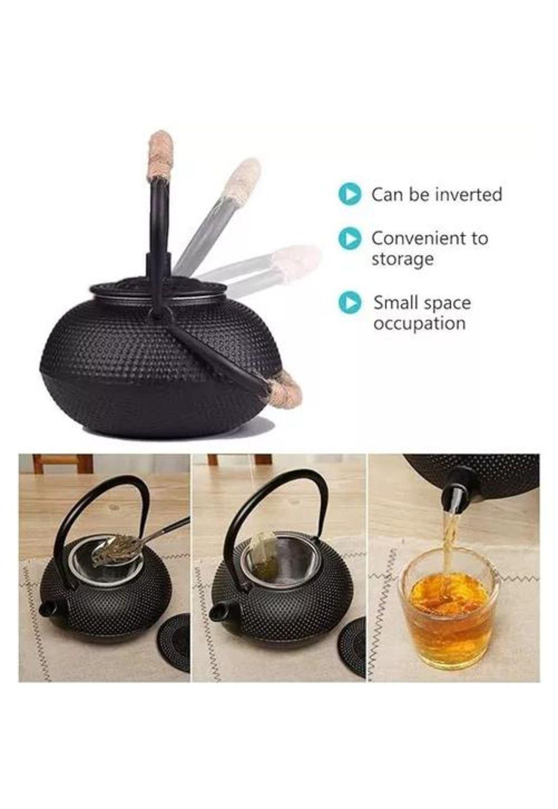 Hervidor de Hierro Fundido - 1200 ml, Con Tapa, Hervidor de Acero-2