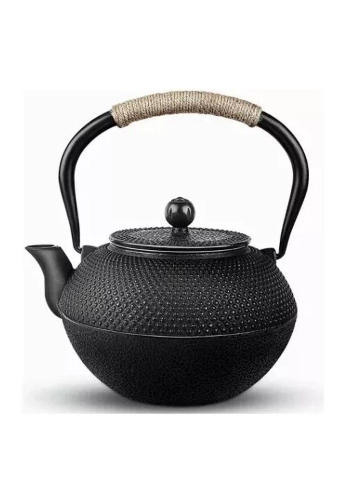 Hervidor de Hierro Fundido - 1200 ml, Con Tapa, Hervidor de Acero-5