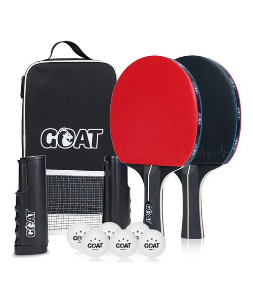 Kit Ping Pong 2 Paletas + 6pelotas + Red + Estuche Goat /r&c-0