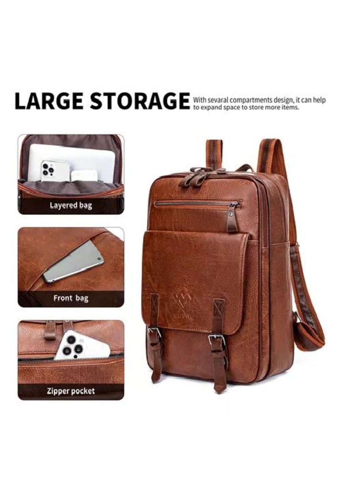 Mochila MV Movac Elite urbana, 22 L, de cuero ecológico para adultos-7