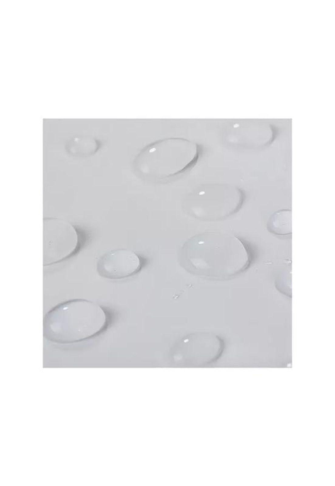 Forro cortina baño transparente con imán 178 x 180 cm, color blanco-3