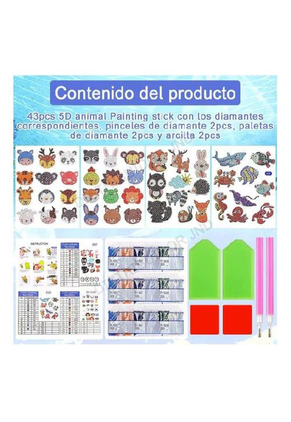 Kit de 43 herramientas DIY para pintura diamante 5D de animales-2