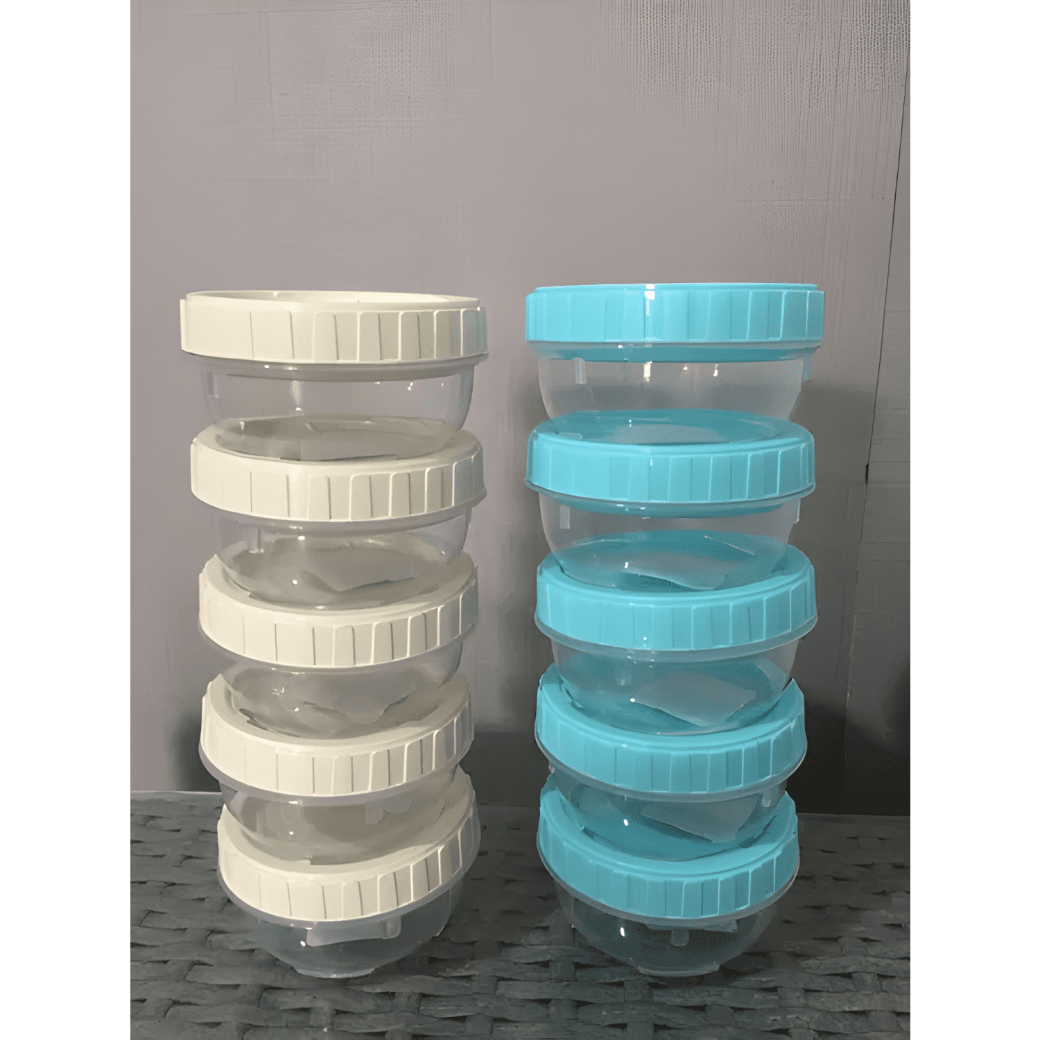 Pack 10 frasco pote mini plástico con tapa 50 ml #1-4