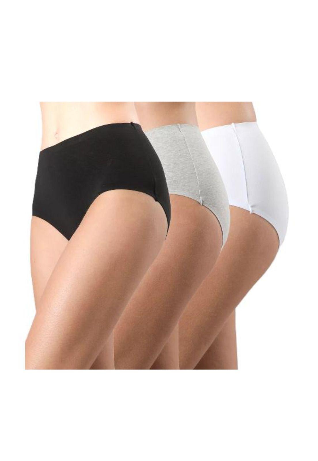 Pack 3x calzón de algodón talla XL, sin demarcación, 23468-2