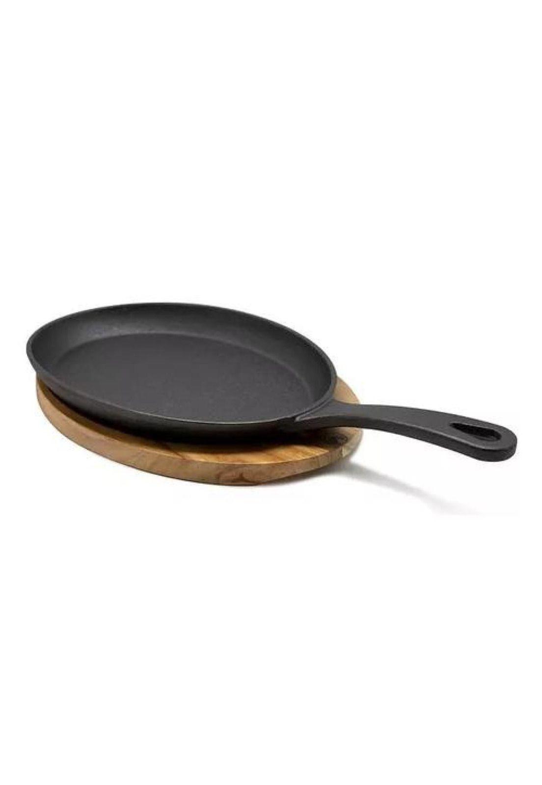 Plato ovalado de hierro fundido, Black Bull, color negro-0