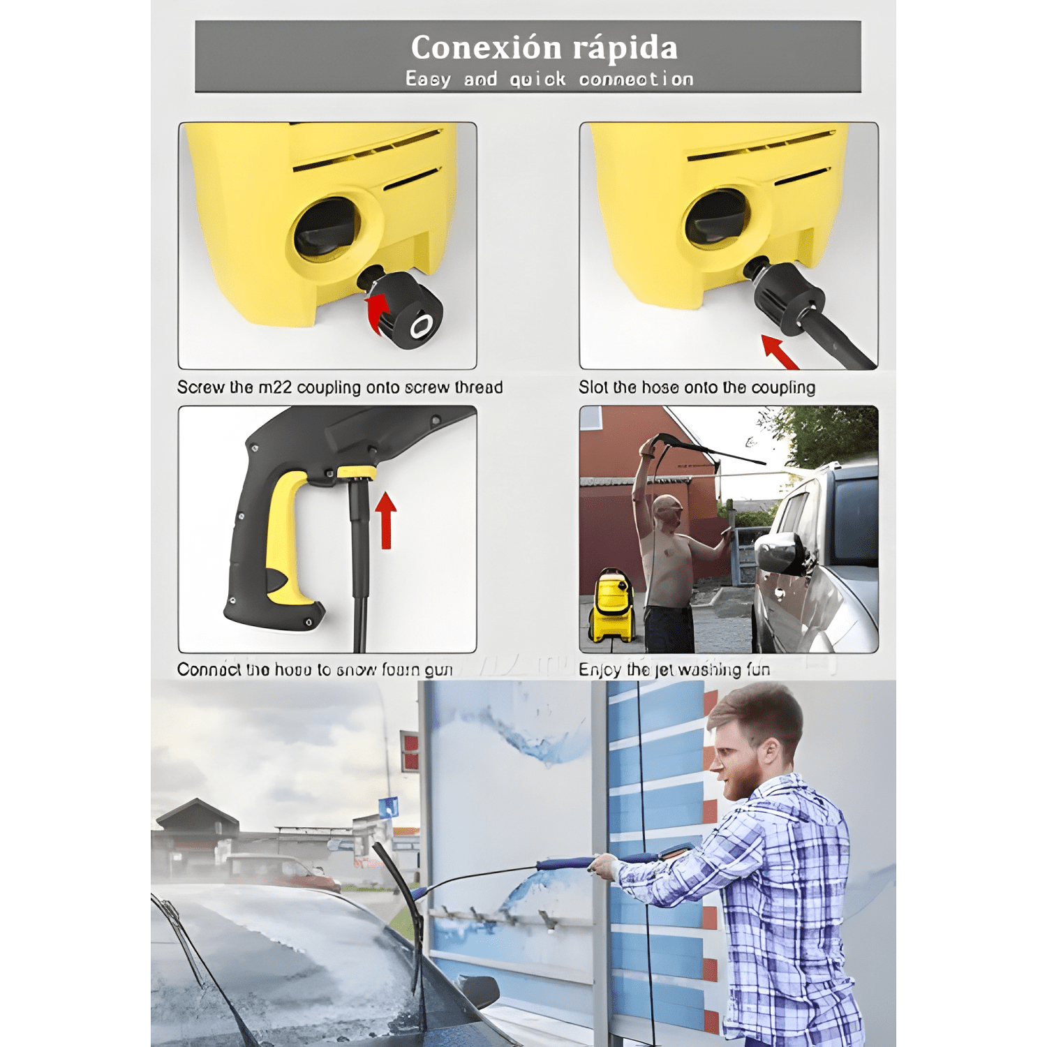 10m Tubo De Manguera Limpia Presión Para Karcher K2 K3 K4 K5-4