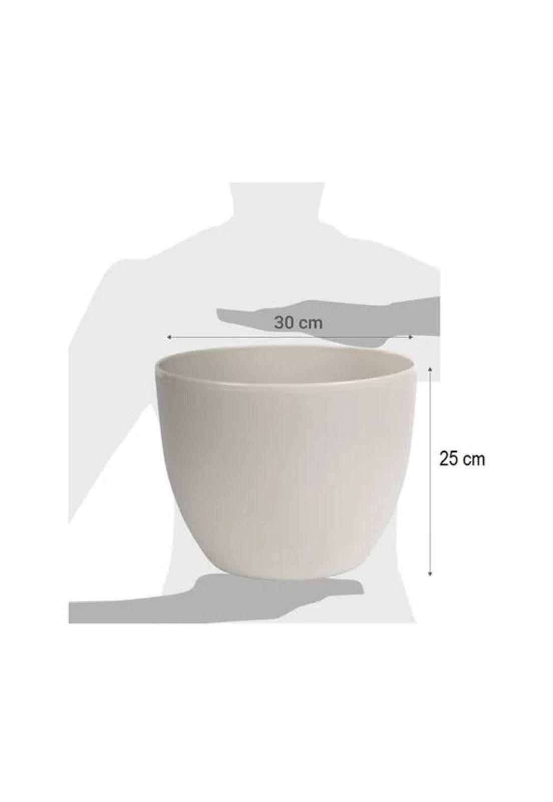 Macetero Plástico Redondo 30cm Siena Jardineras-2