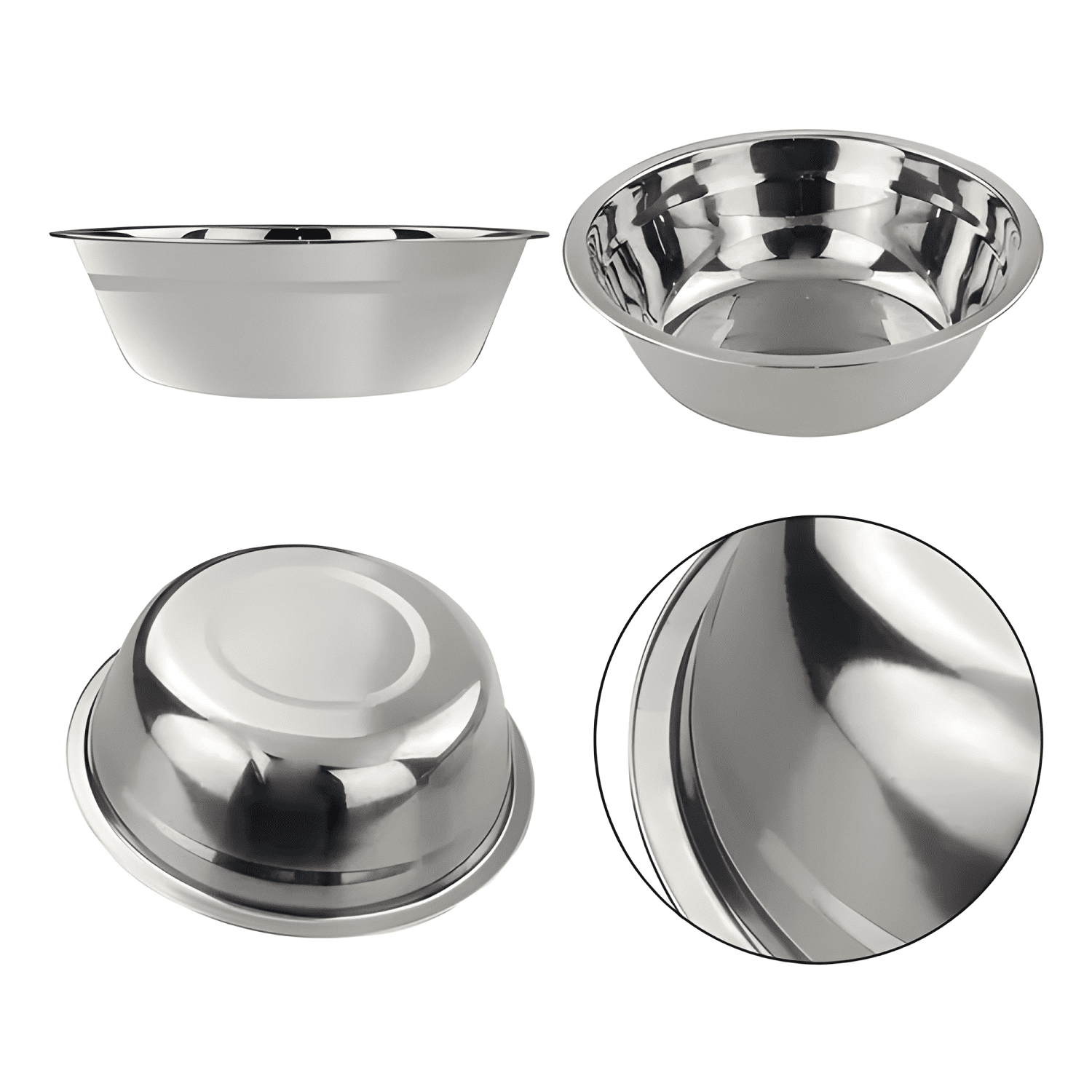 Pack 3 bowl acero inox premium 17cm cocina ensalada 600ml-4