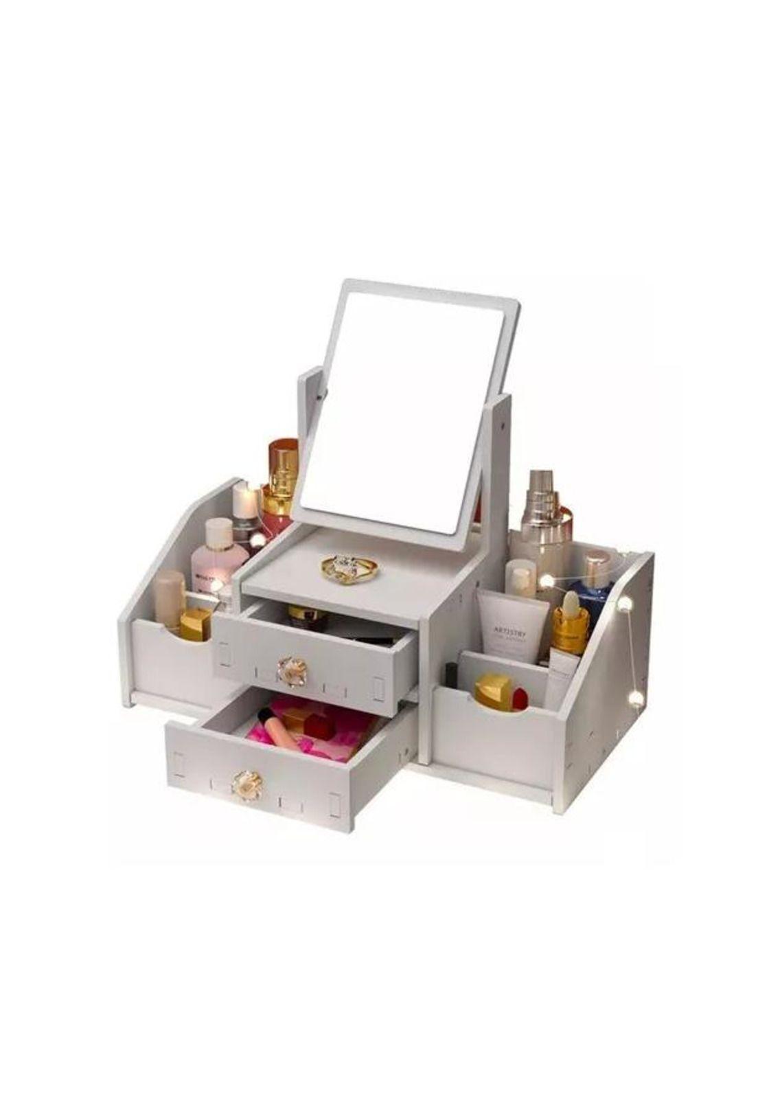 Organizador Maquillaje con Espejo Diseño Rectangular Armable-2