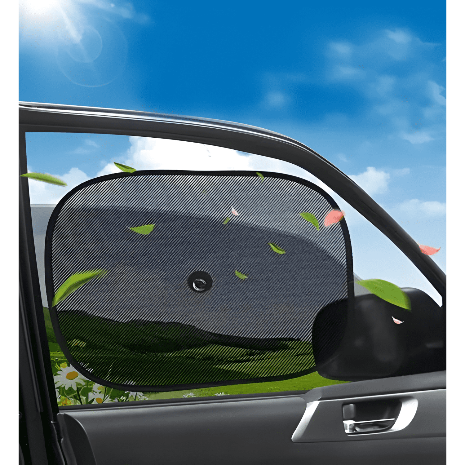 Tapa Sol Protector Auto para Ventanilla Lateral 36cmx44cm X2-2