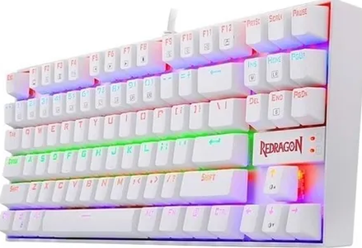 Teclado Redragon Kumara K552 rainbow blanco español-1