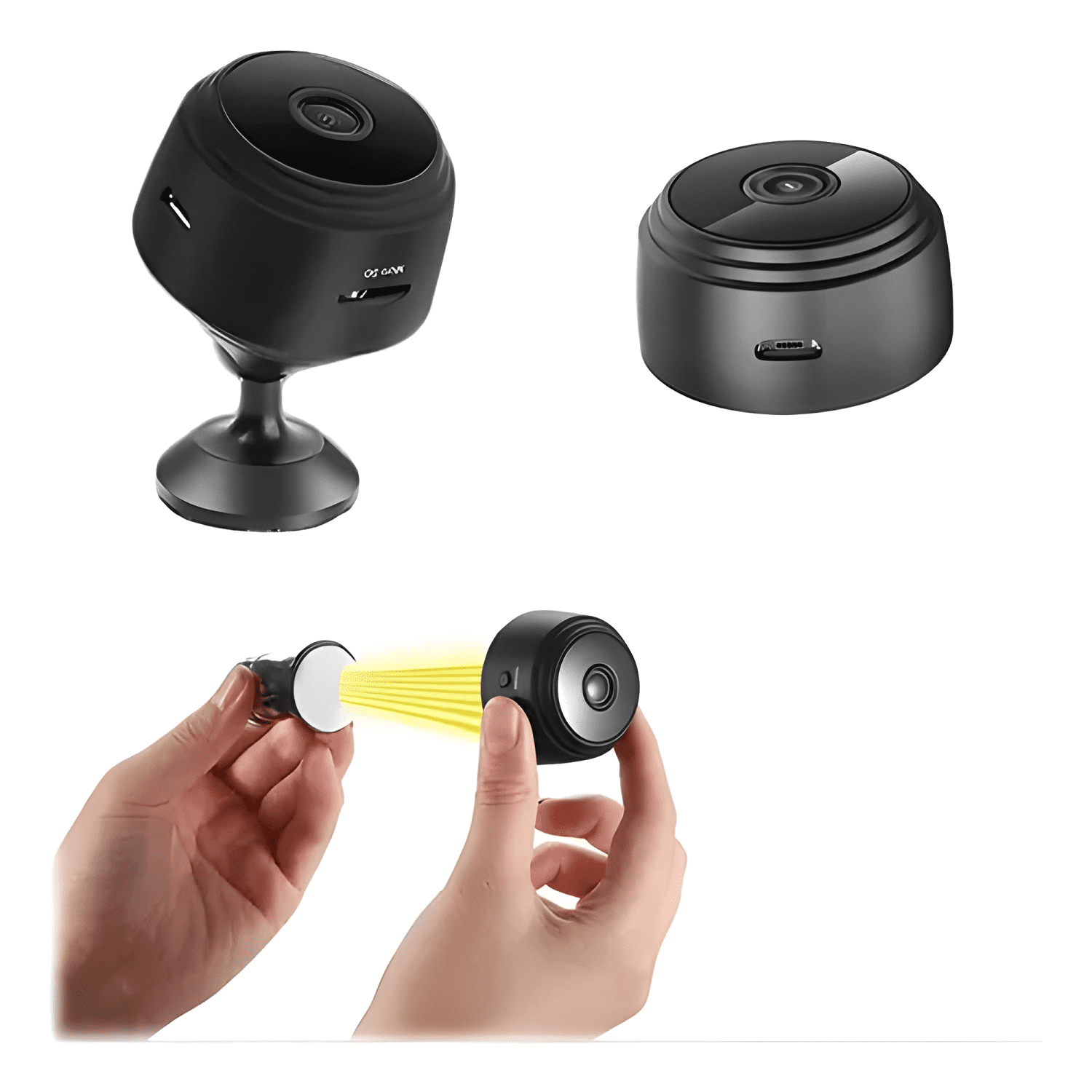 Cámara Espía A9 Mini Wifi de Visión Nocturna con Negro-4