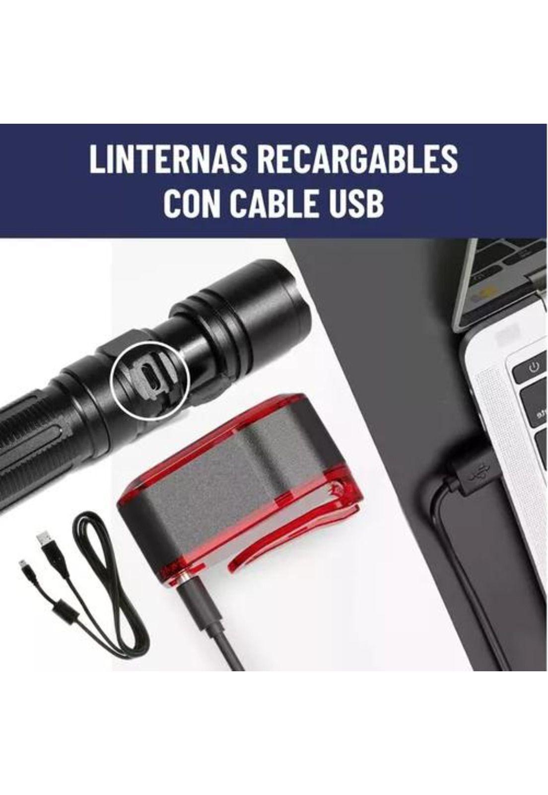Luz Bicicleta - Set Delantera y Trasera, USB, Impermeable, Maxwell-2