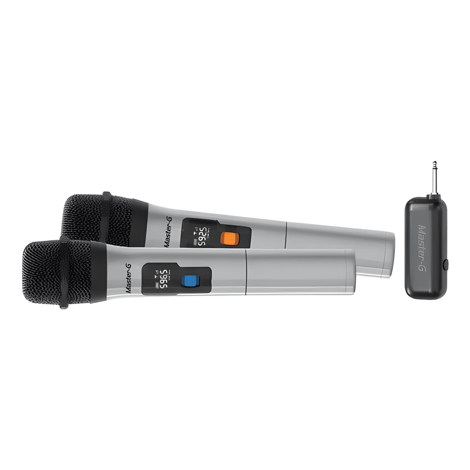 Par micrófonos inalámbricos receptor uhf karaoke Gris-1