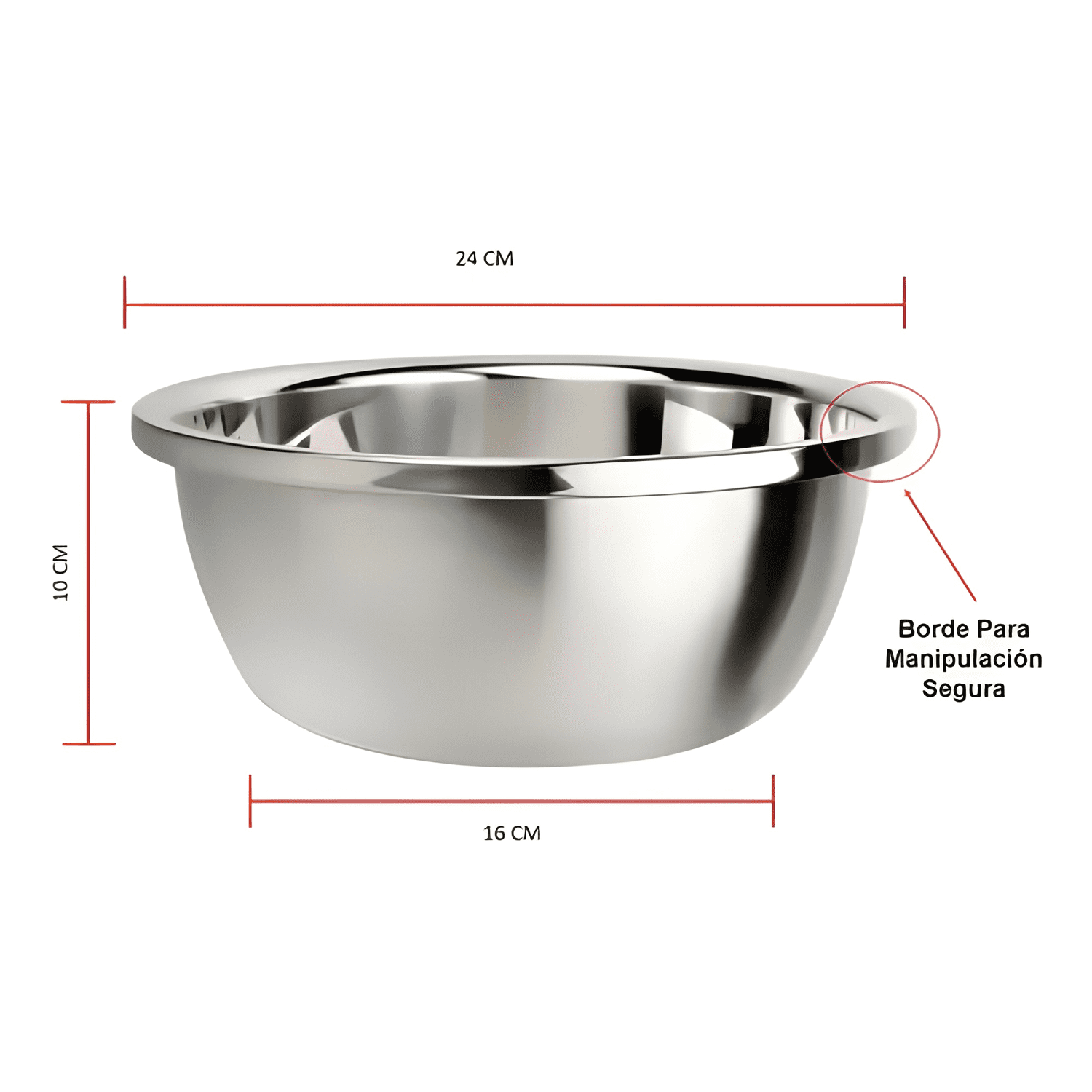 Bowl acero inoxidable cocina reposteria ensalada pack x 3-4