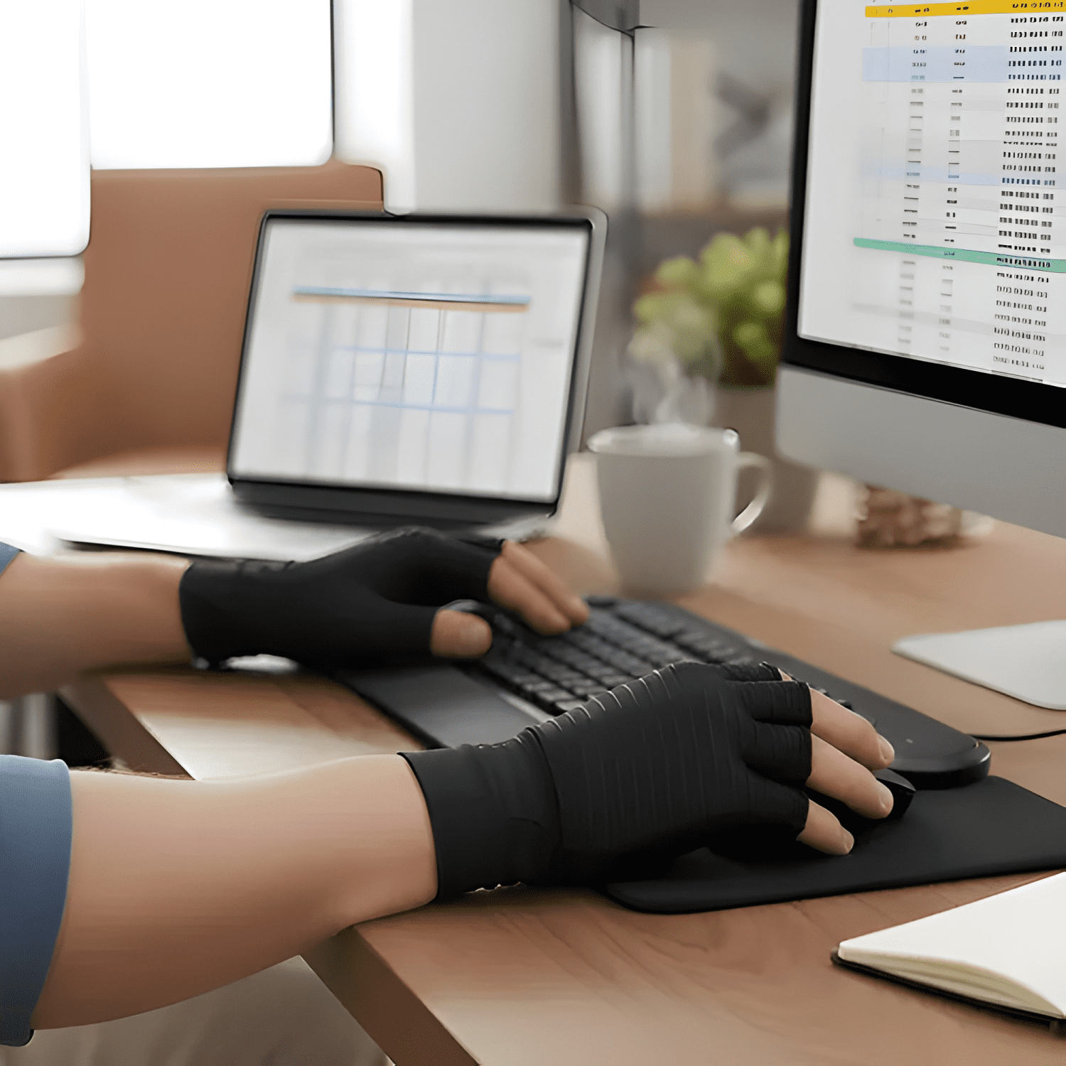 Guantes de cobre de compresión para aliviar el dolor #1-2