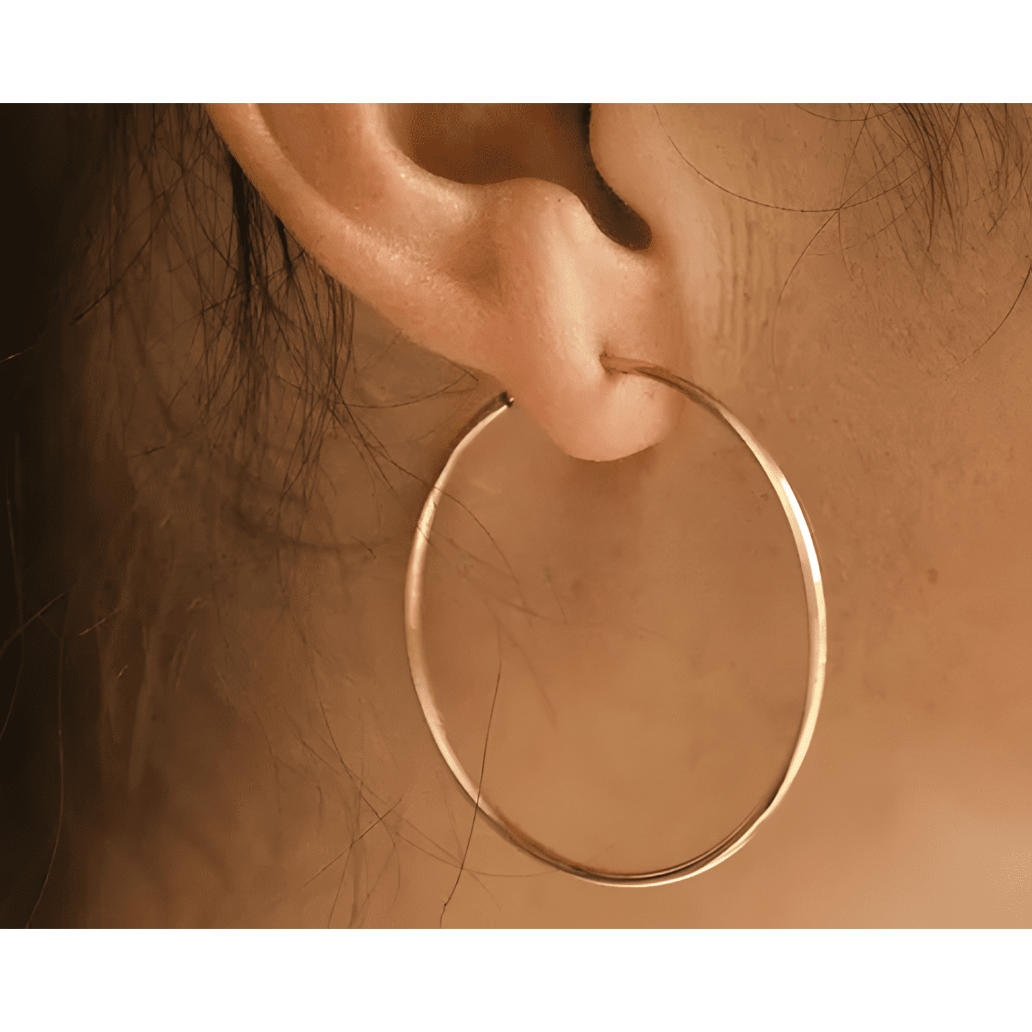 Aros Argollas De Plata Bañadas En Oro 18k (40mm)-2