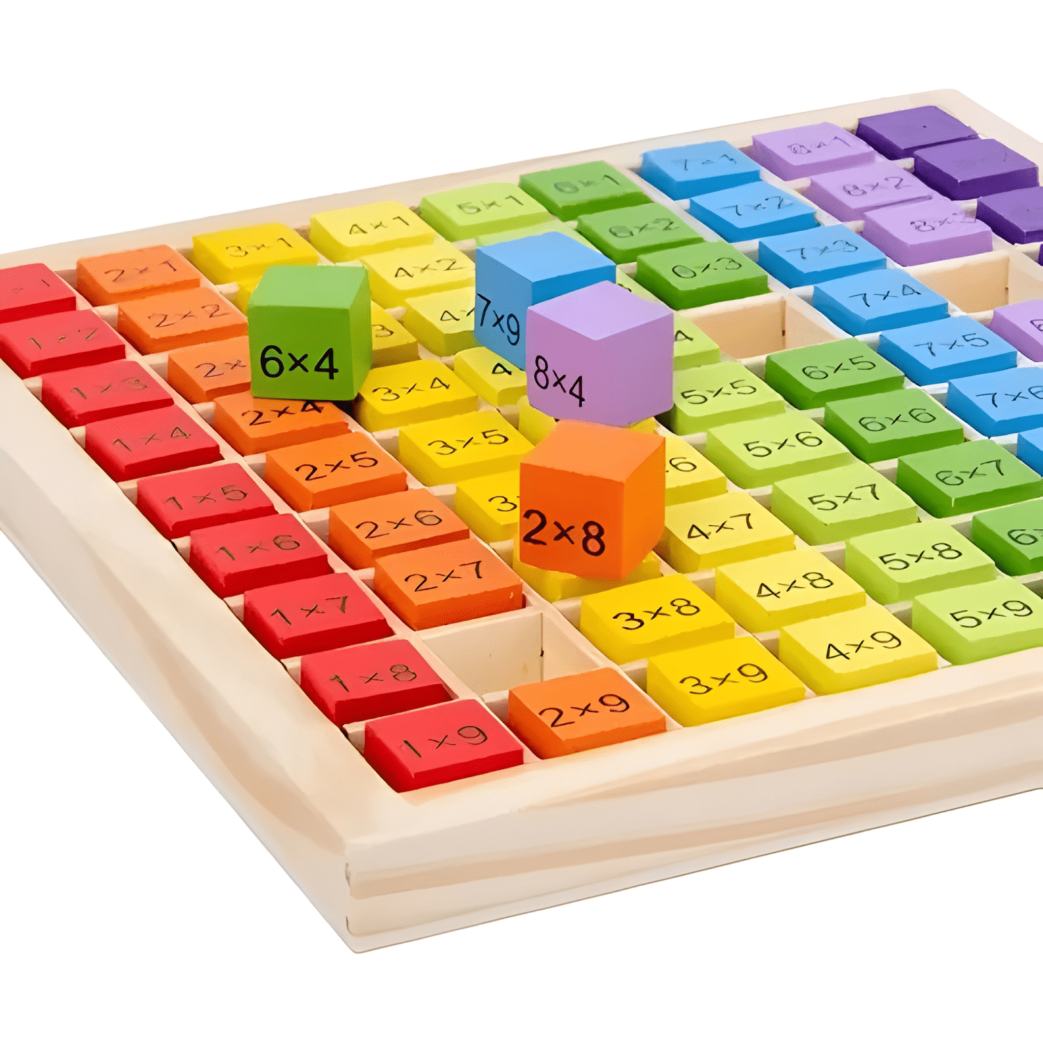 Tablero montessori didáctico para matemática de madera-3