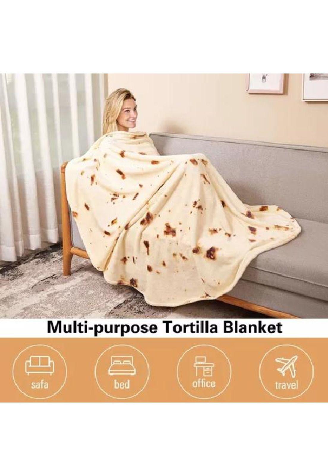 Manta decorativa suave franela para sillón piecera cama color beige-2