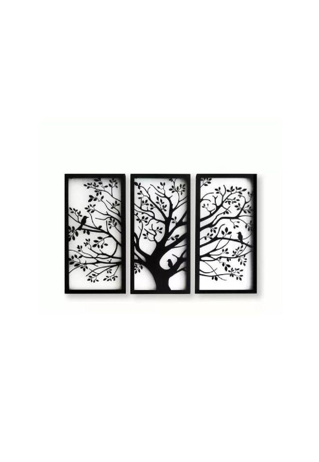 Cuadro decorativo tríptico de árbol de la vida-0