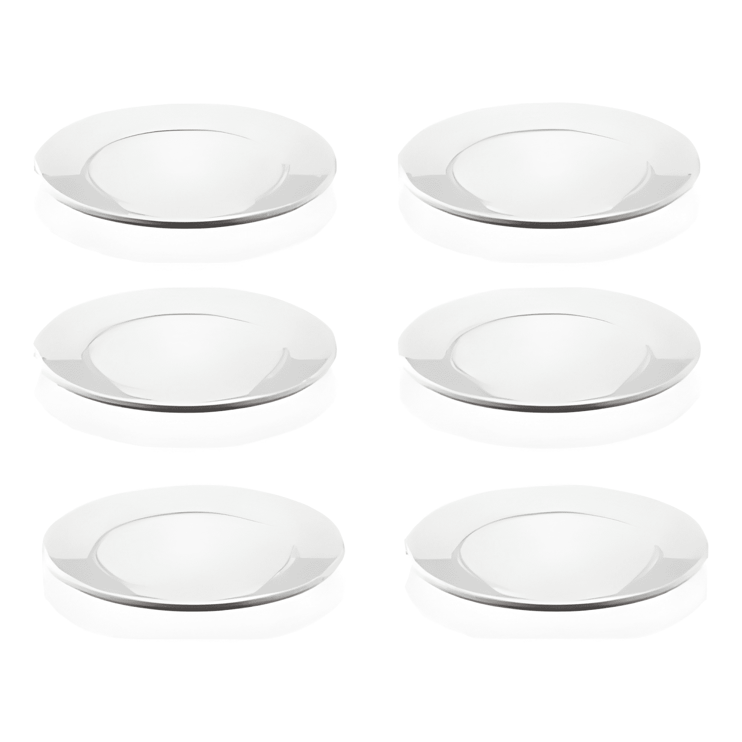 Set de 6 plato de policarbonato 15 cms Blanco-2