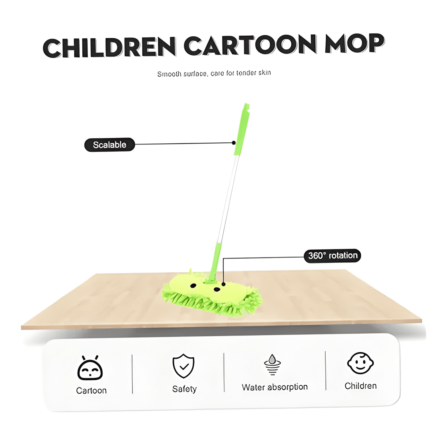 Mini fregona para los juguetes de limpieza de los niños #1-2
