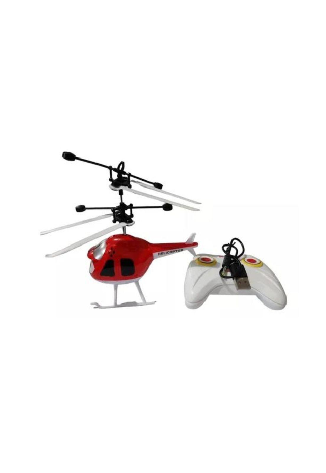 Helicóptero volador pequeño a control remoto rojo-2