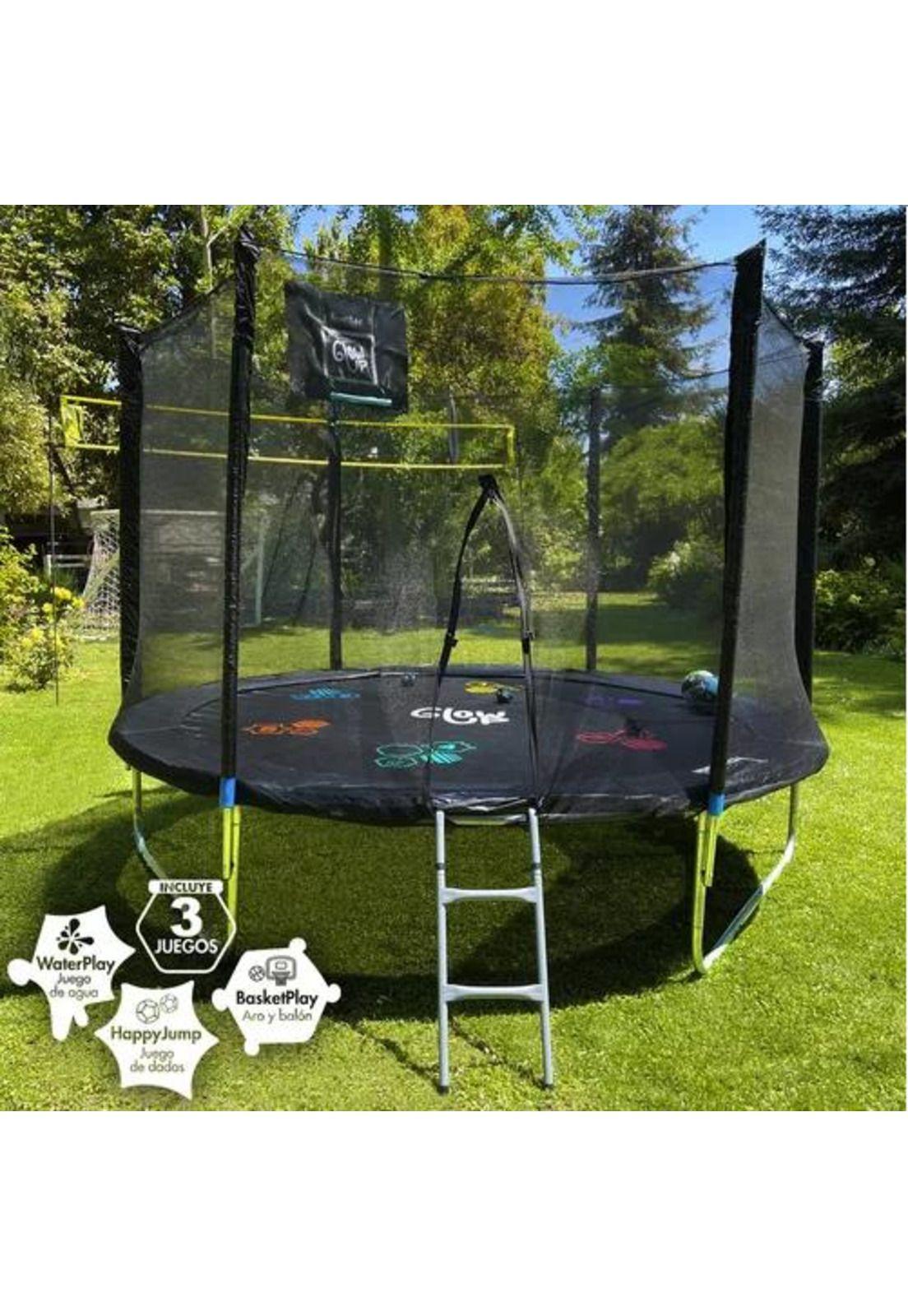 Cama elástica GlowUp Limited Edition R6053 con diámetro de 3,05 m y ancho de 305 cm negra-4