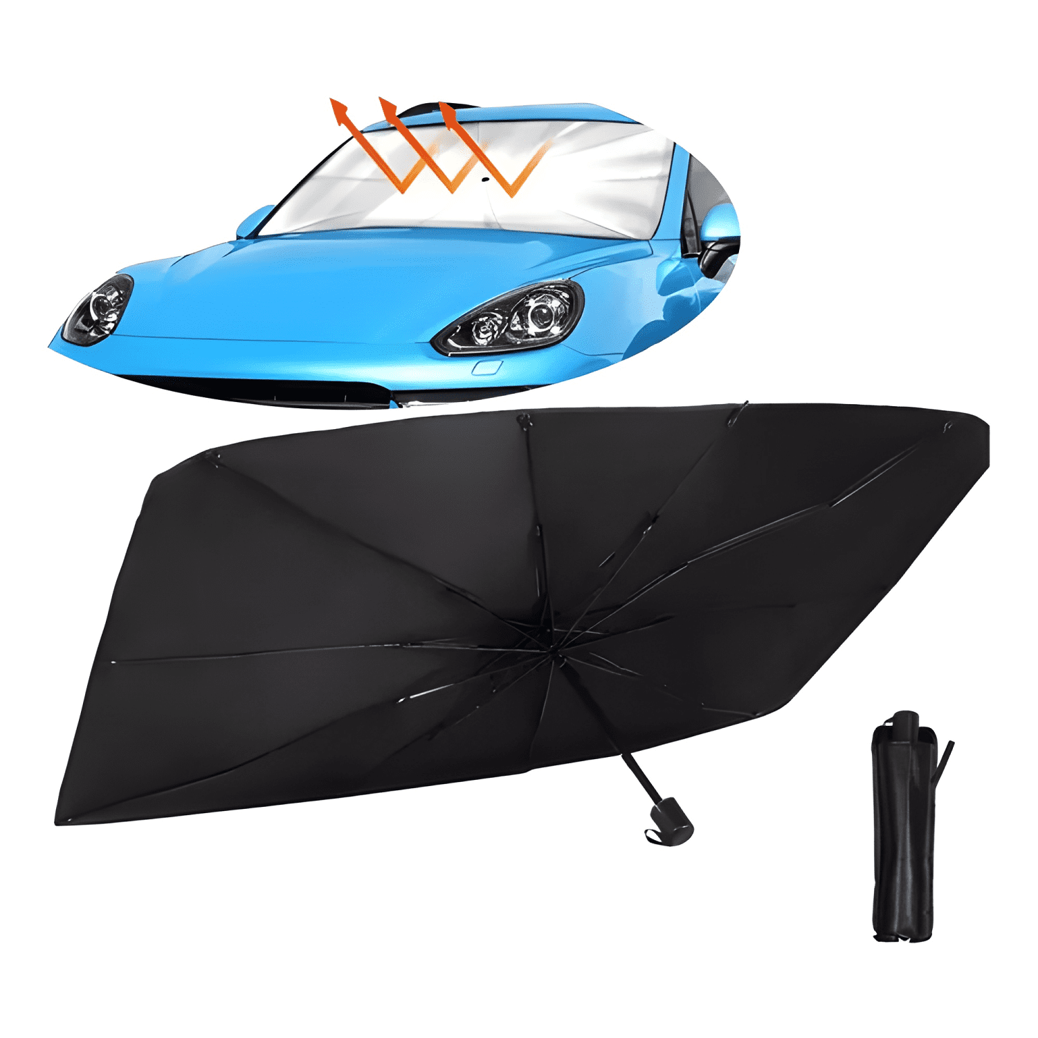 Parasol de Auto Quita Sol de Parabrisa Tipo Sombrilla Pro-4