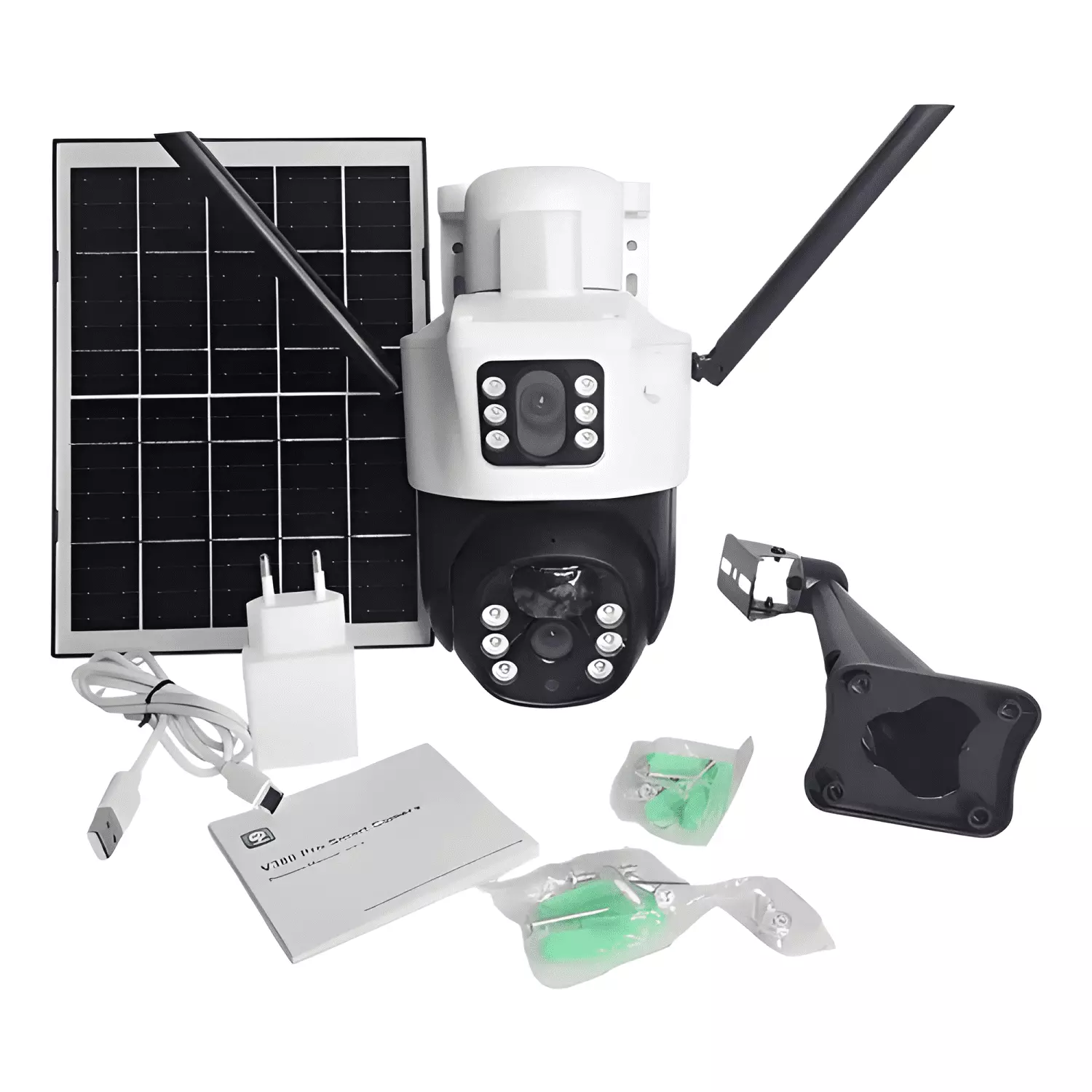 Cámara Solar Exterior 4g Inalámbrica Doble para Chip de Pro-0
