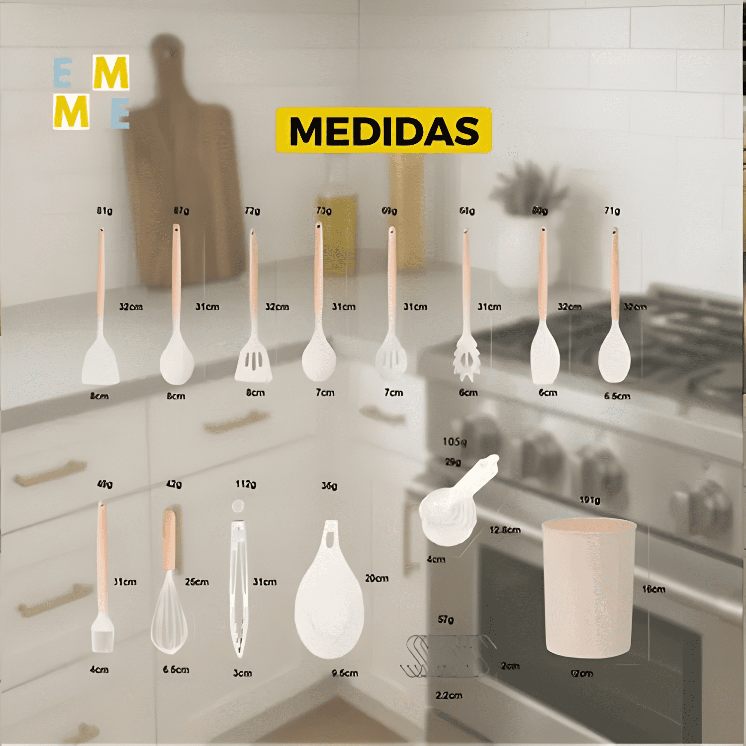Juego de utensilios cocina premium tasas medidora 33pzas #2-4
