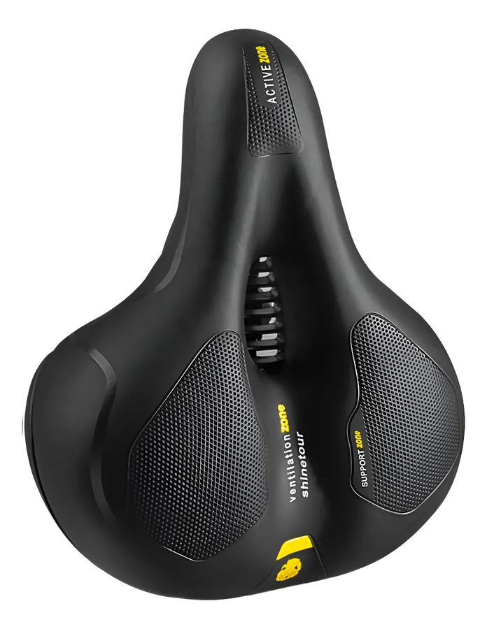 Sillín Asiento De Bicicleta Impermeable, Cómodo Y Suave.-0