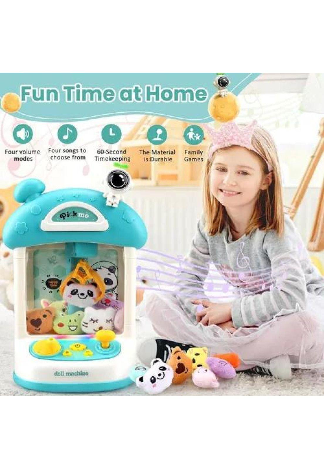 Mini Máquina Agarra - Atrapa Peluches Color Turquesa-5