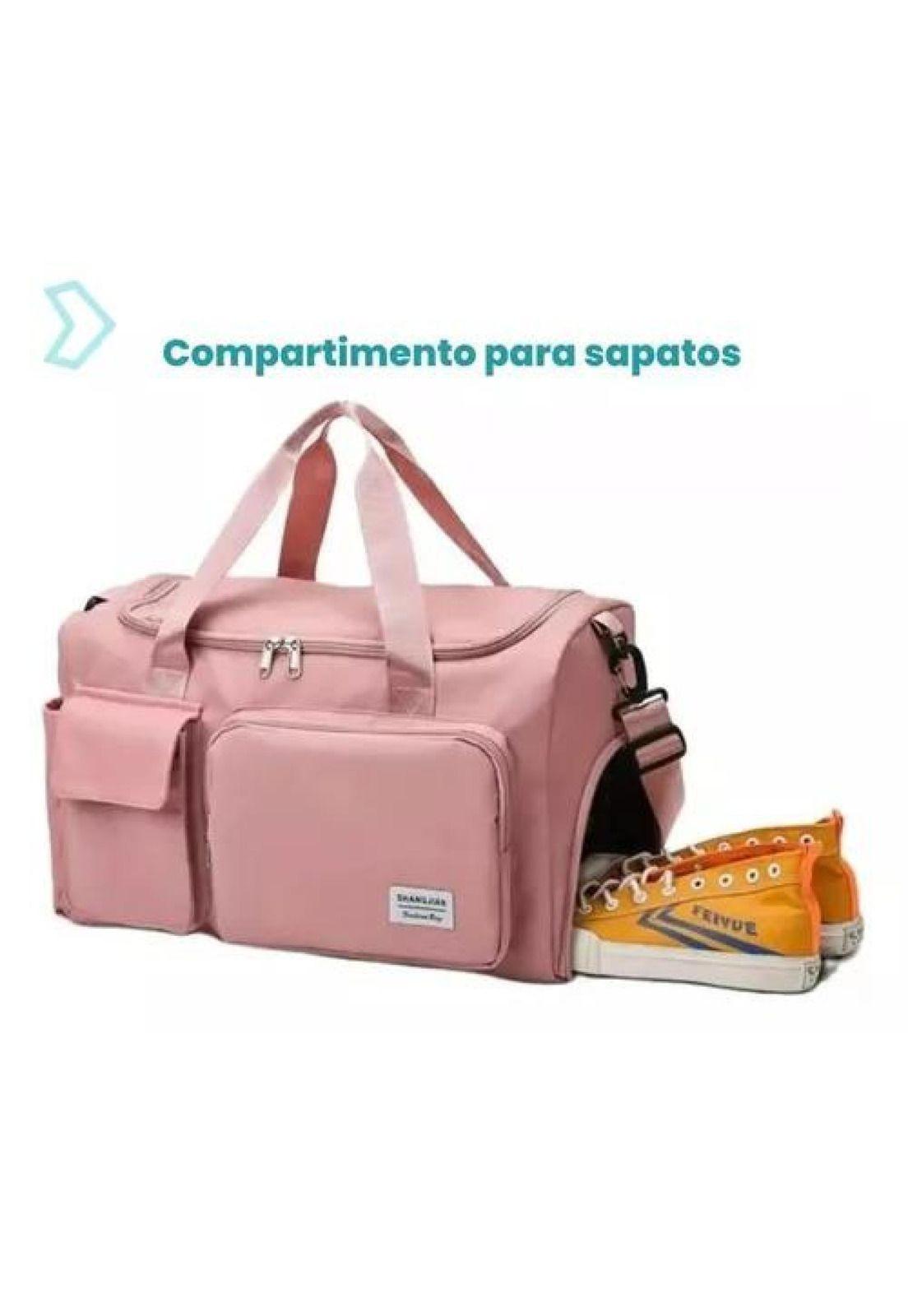 Bolso de viaje deportivo, 35 L, color rosado-5