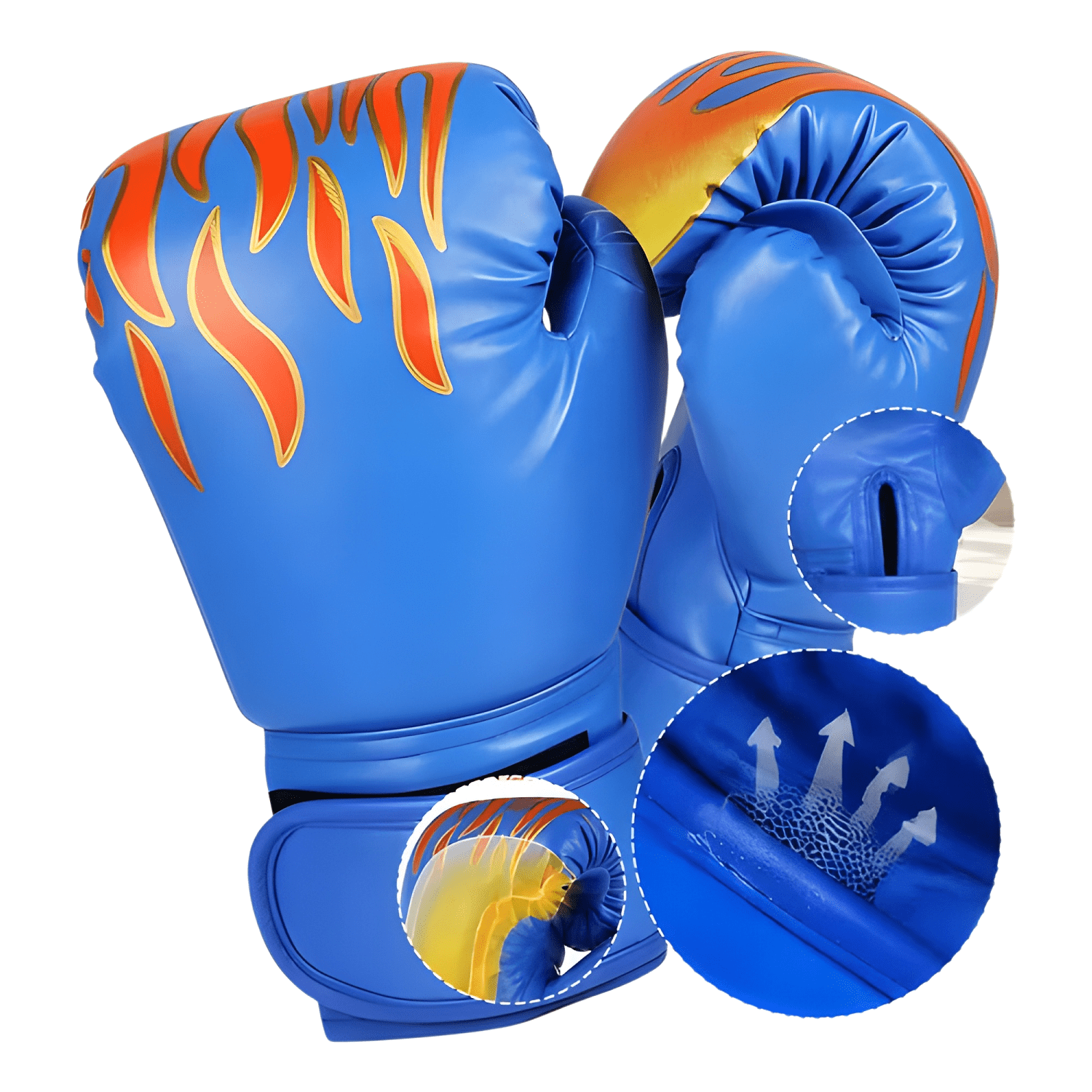 Guantes de boxeo de velcro para niños confort protección-0