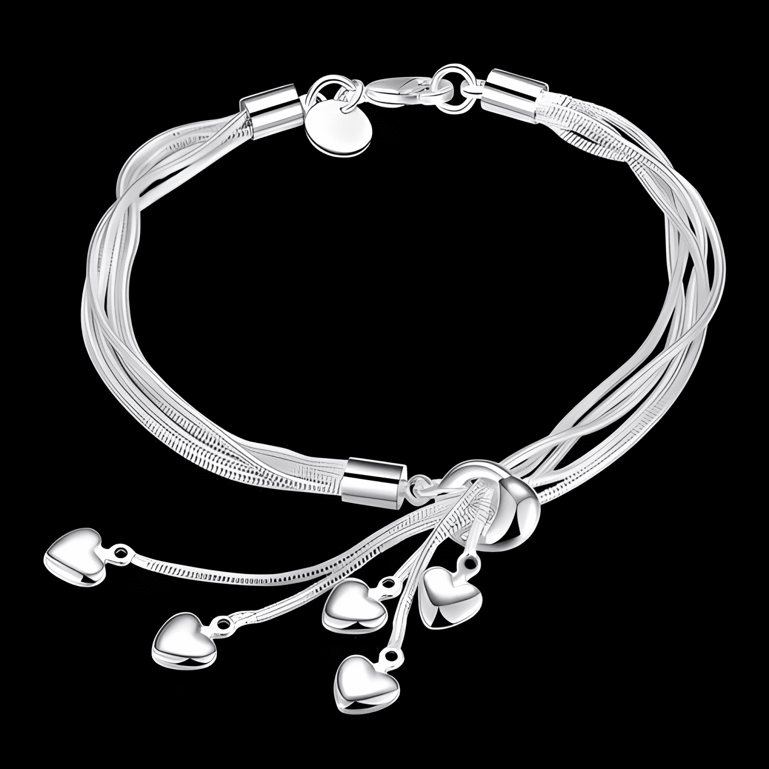 Pulsera mujer esclava brazalete plata 925 elegante-2