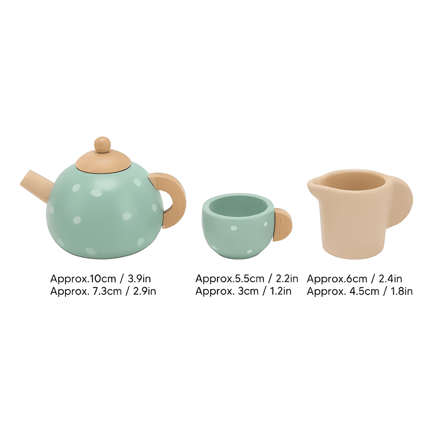 Set de té con bandeja juguete de madera Fl601-4