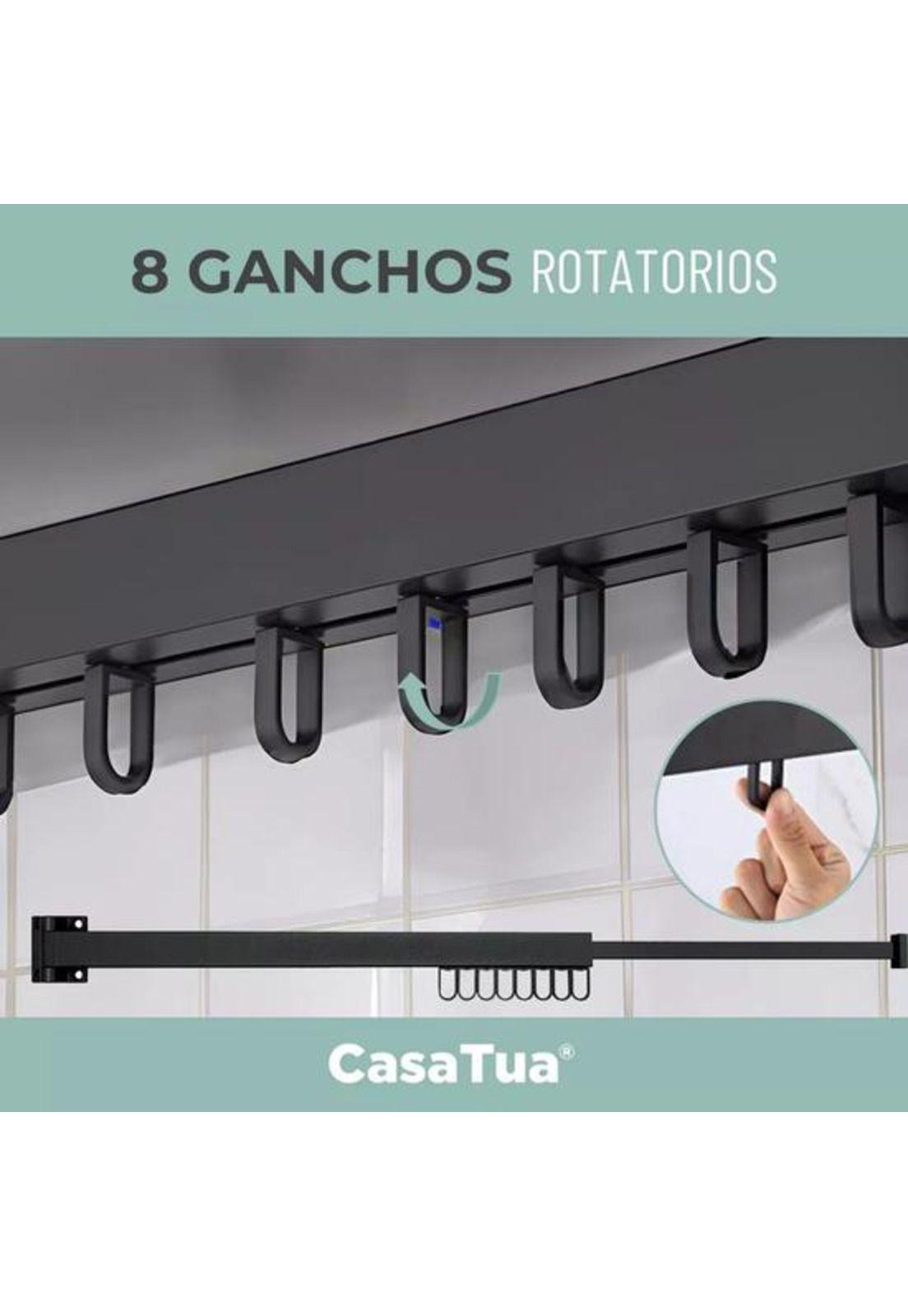 Tendedero plegable colgador ropa tamaño ajustable  negro-2