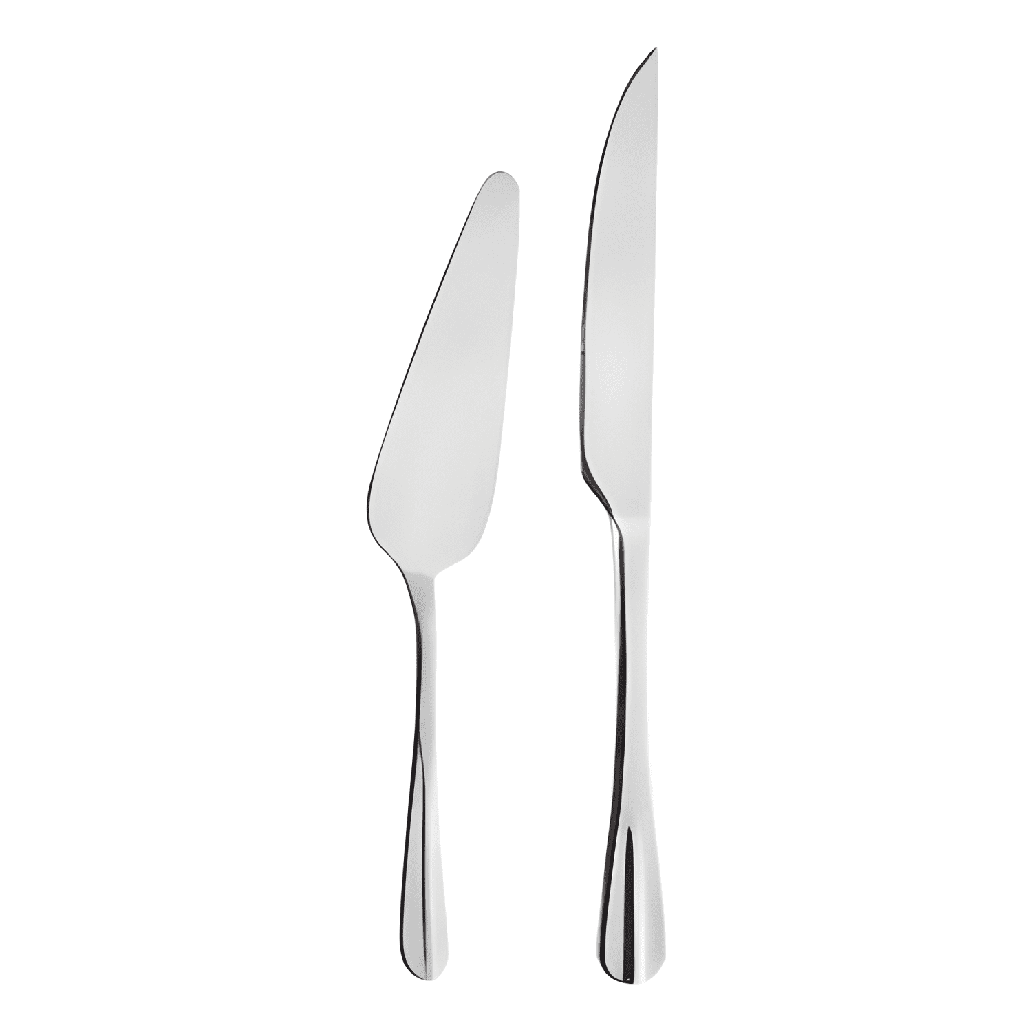 Set cubiertos para torta 2 piezas acero inoxidable Gris-1