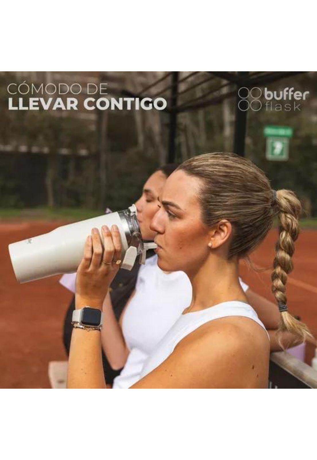 Vaso tumbler mug térmico, botella de agua, buffer, acero inoxidable, color ivory-2
